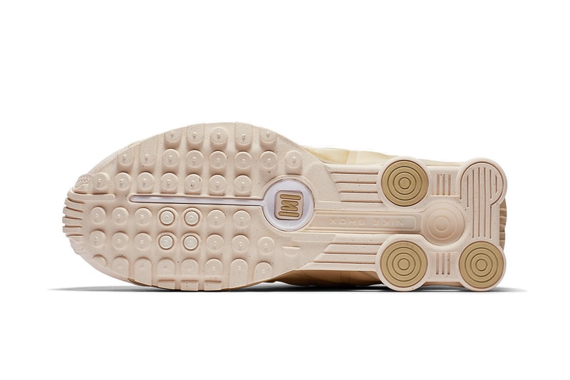 Nike Shox R4 "Guava Ice" Gold Pink Release Sneaker Retro Silhouette shoe Swoosh Metallic Summer 