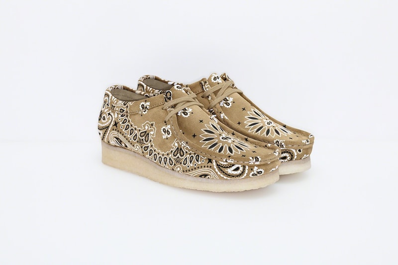 Supreme Clarks Originals 2019 Summer Wallabees Wallabee Footwear Shoes Collaboration Beige Tan Paisley Pattern