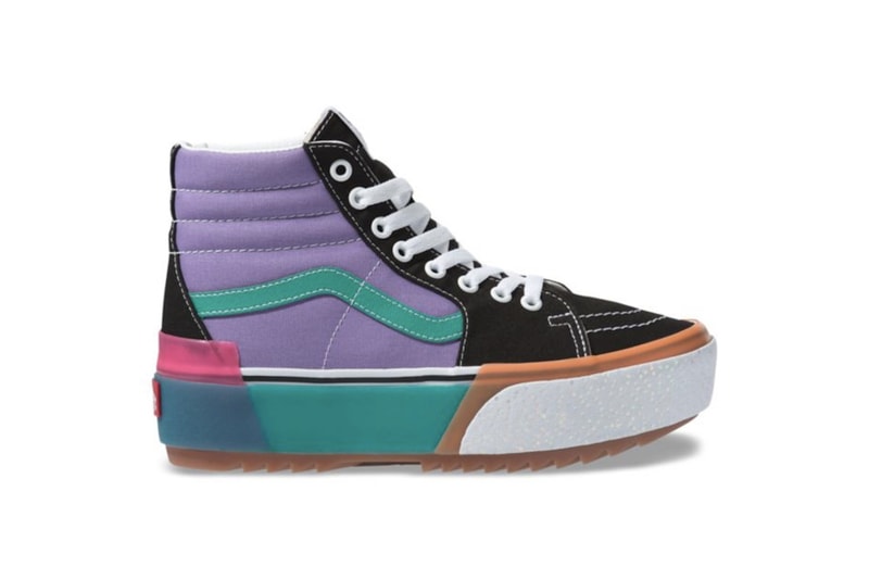 Vans Sk8-Hi Era Stacked Platform Sneaker Release Chunky Shoe Silhouette Confetti Colorful Black White