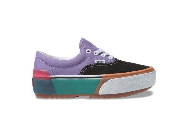 Vans Sk8-Hi Era Stacked Platform Sneaker Release Chunky Shoe Silhouette Confetti Colorful Black White