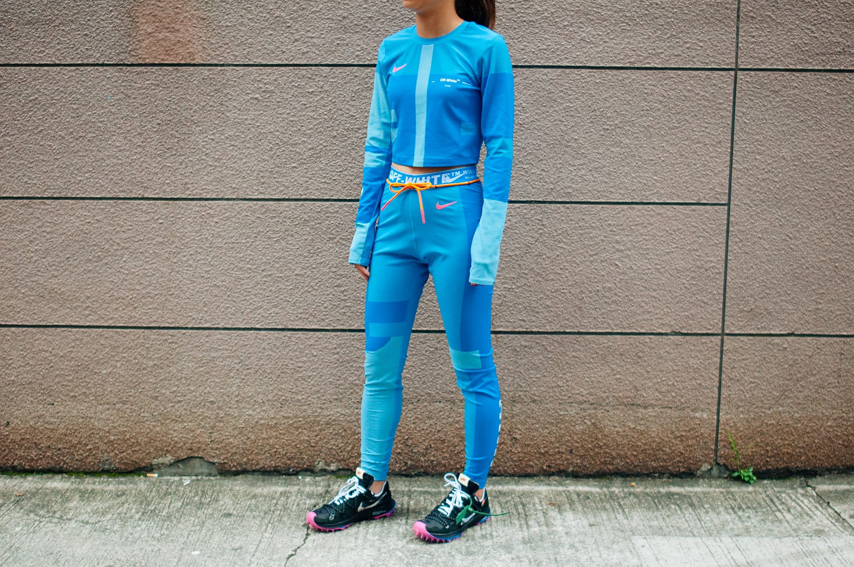 off white nike blue outfit