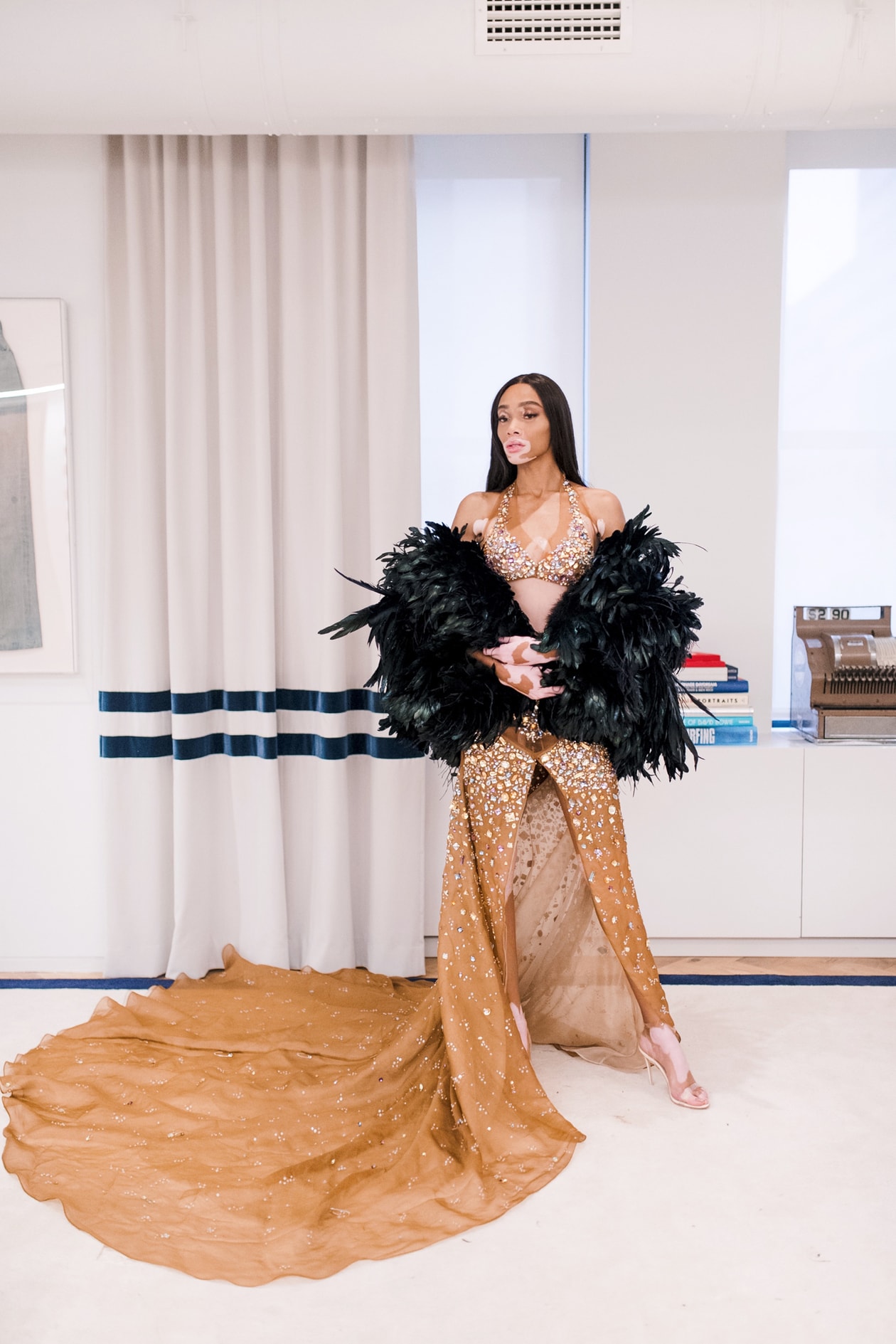 Winnie Harlow 2019 Met Gala Dress Getting Ready