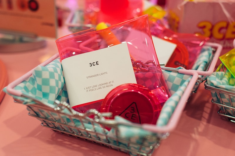 3CE Diner Pop Up Hong Kong Beauty Makeup Neon Samples