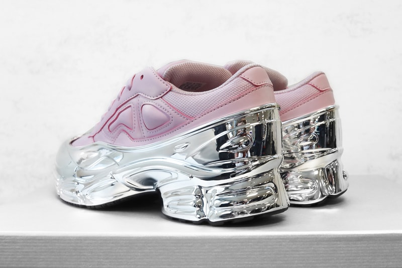 adidas originals Raf Simons RS Ozweego pastel Pink Metallic Mirror Silver Sole Sneakers Trainers