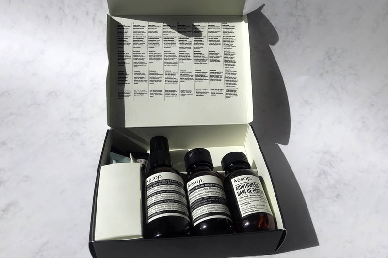 Aesop Departure Travel Kit Product Review Mouthwash Hand Soap Mist Toothpaste Masque Beauty Skincare 