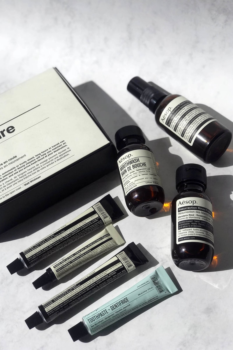 Aesop Departure Travel Kit Product Review Mouthwash Hand Soap Mist Toothpaste Masque Beauty Skincare 