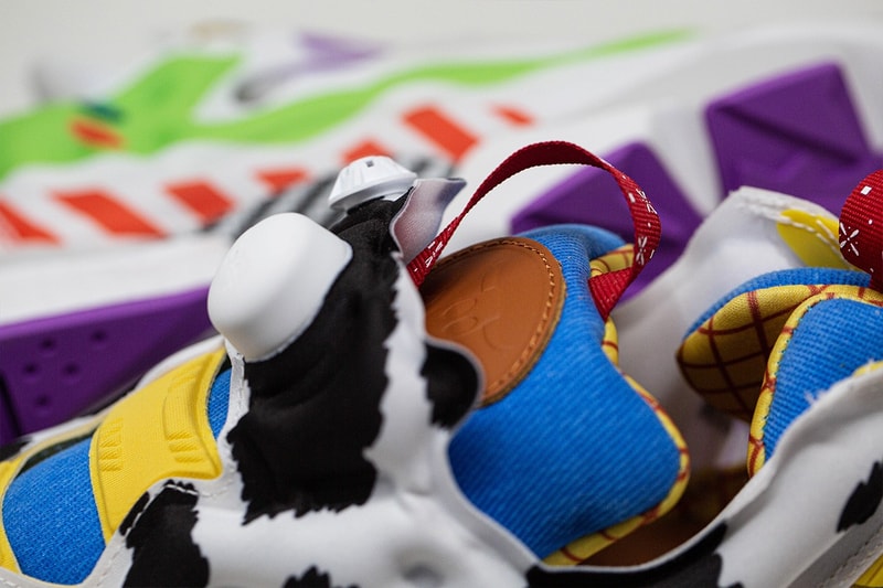 BAIT x Disney Pixar x Reebok Instapump Fury Toy Story White Green Red Blue Woody Buzz Lightyear