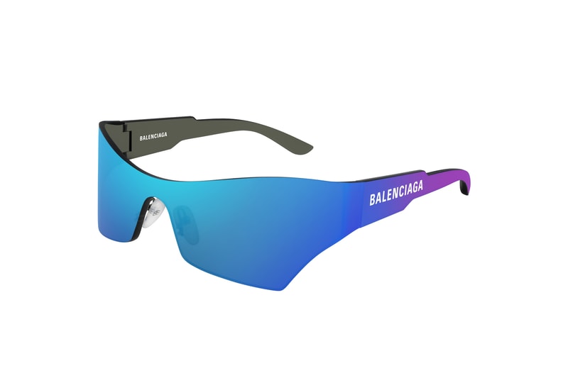 Balenciaga Summer 2019 Eyewear Collection Range Sunglasses Shades Frames Retro Futuristic Designer Logo Mirror Lenses
