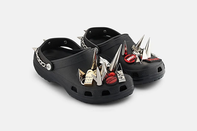 Barneys x Crocs Punk Studded Rubber Clogs Black