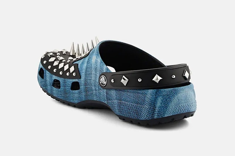 Barneys x Crocs Punk Studded Rubber Clogs Blue