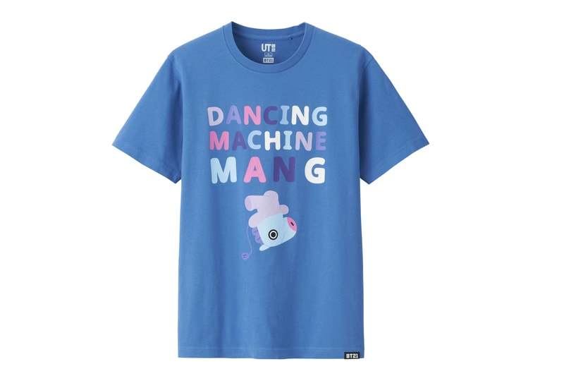 BT21 BTS Uniqlo UT Collaboration K-pop Big Hit Entertainment T-Shirt Blue