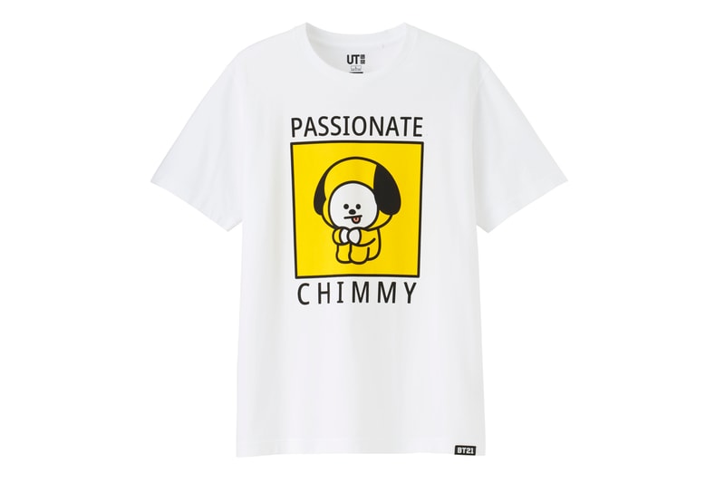 BT21 BTS Uniqlo UT Collaboration K-pop Big Hit Entertainment T-Shirt White