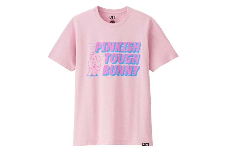 BT21 BTS Uniqlo UT Collaboration K-pop Big Hit Entertainment T-Shirt Pink