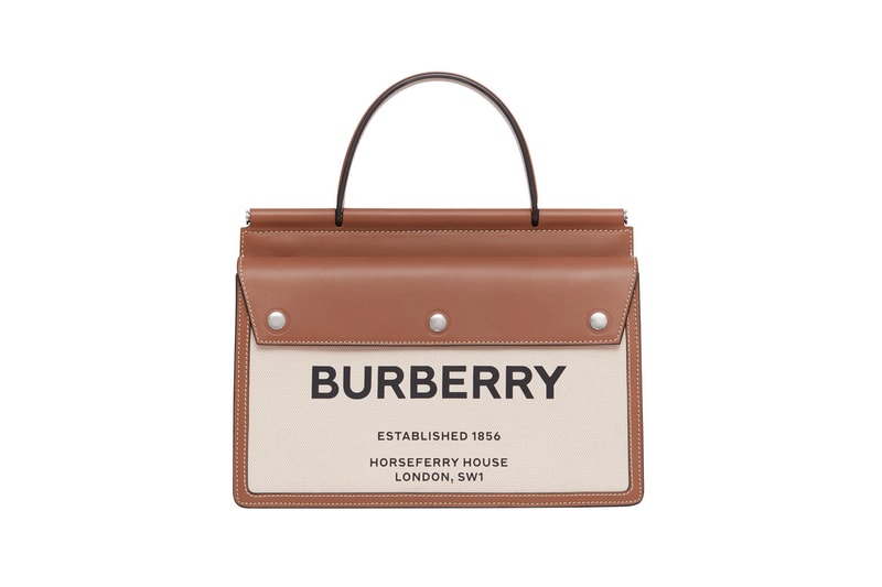 Burberry Title Bag Top Handle Beige Tan 
