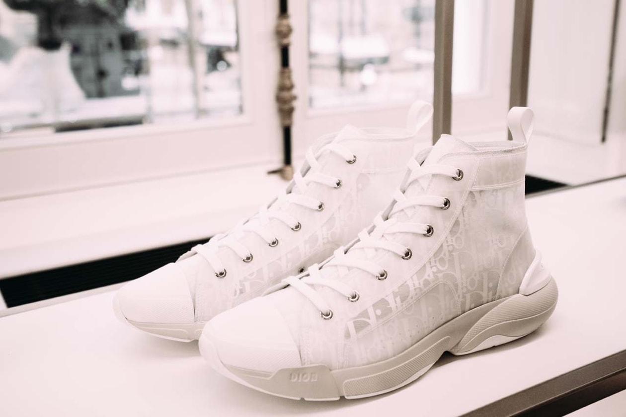 Dior Logo Sneakers Shoes Footwear Kim Jones White Transparent Clear Sneaker High Top Converse Spring Summer 2020 Men's adidas Ri Short Tgt Ld99 Showroom 