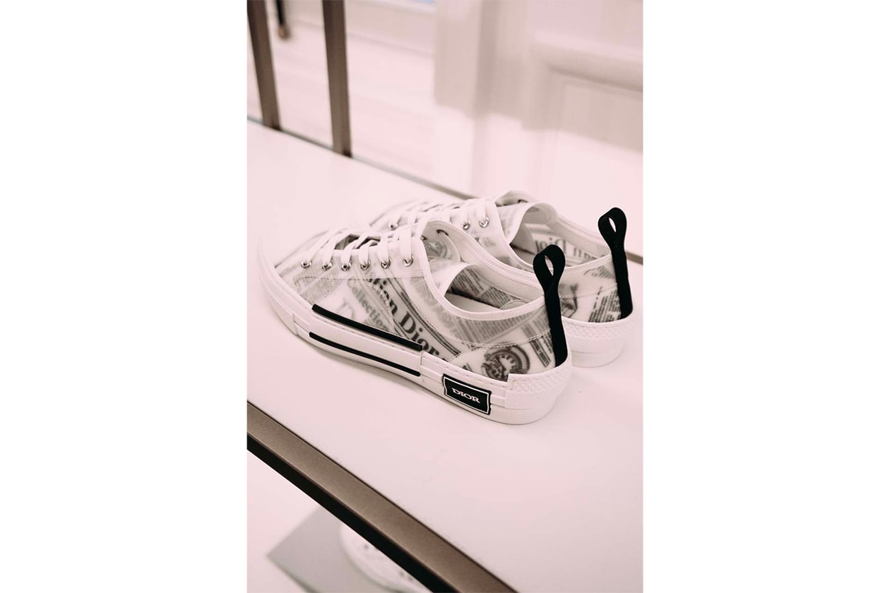 Dior Logo Sneakers Shoes Footwear Kim Jones White Transparent Clear Sneaker High Top Converse Spring Summer 2020 Men's Paris Fashion Week Showroom 