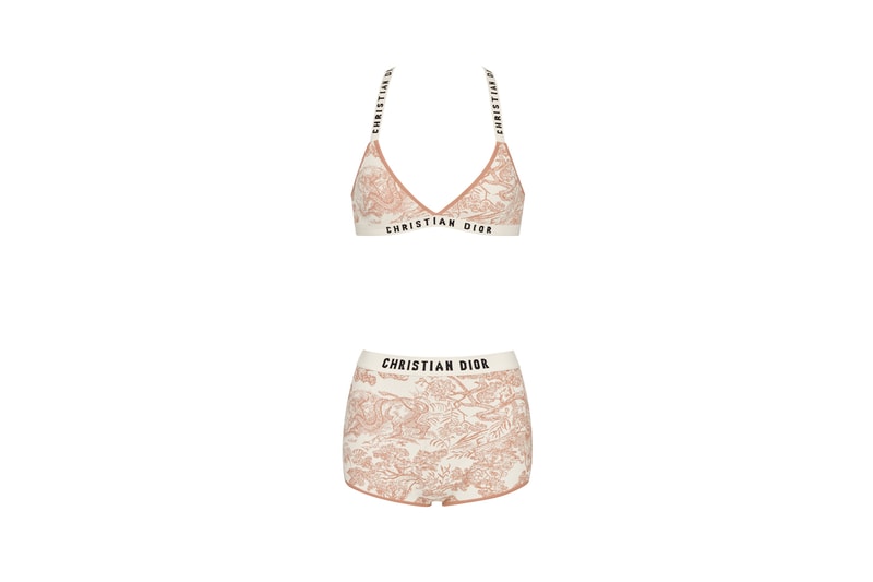 Dior Dioriviera Summer Beachwear Capsule Swimsuit Tan White