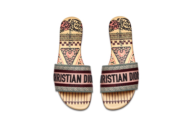 Dior Dioriviera Summer Beachwear Capsule Sandals Maroon