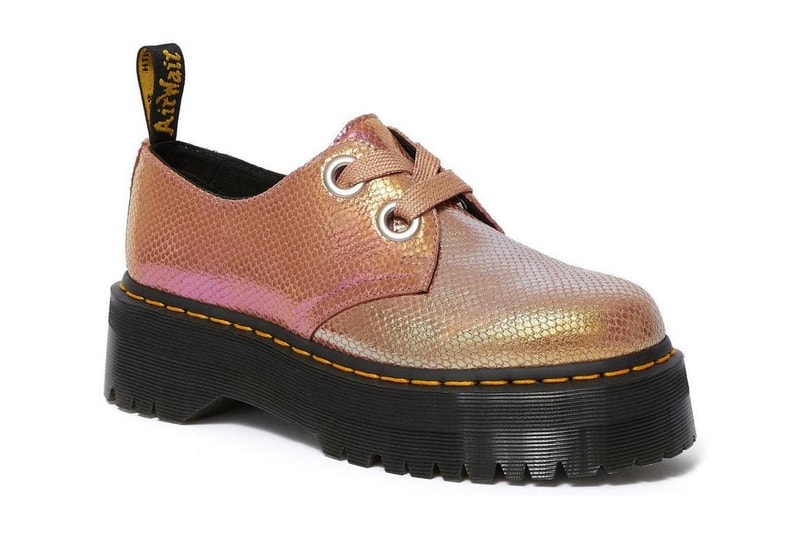 Dr. Martens Pink Blue Iridescent Platform Molly Pascal Boots Holly Shoes Holographic Metallic