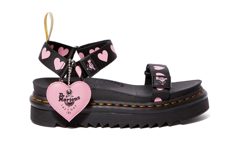 Lazy Oaf Dr. Martens Doc Boots Creepers Vegan Sandals Platform Pink Heart 