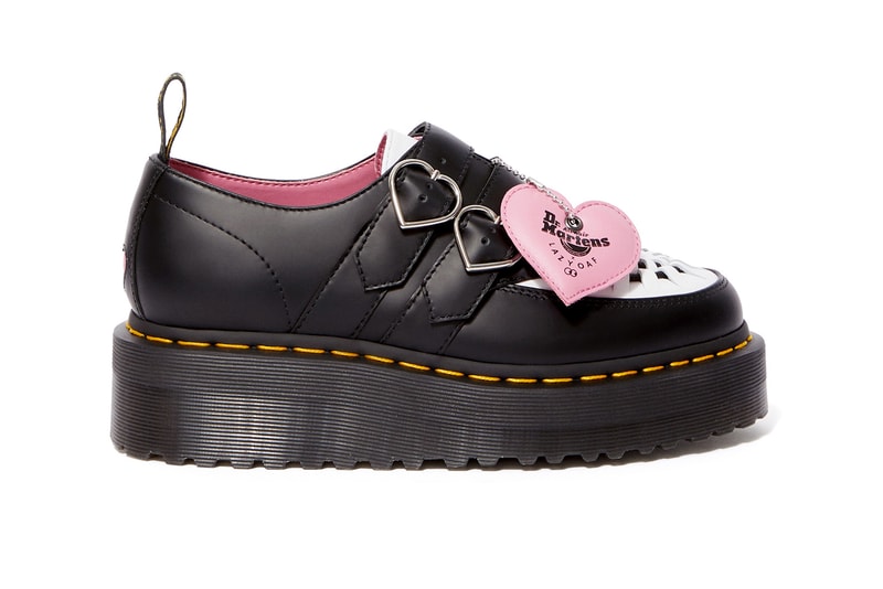 Lazy Oaf Dr. Martens Doc Boots Creepers Vegan Sandals Platform Pink Heart 