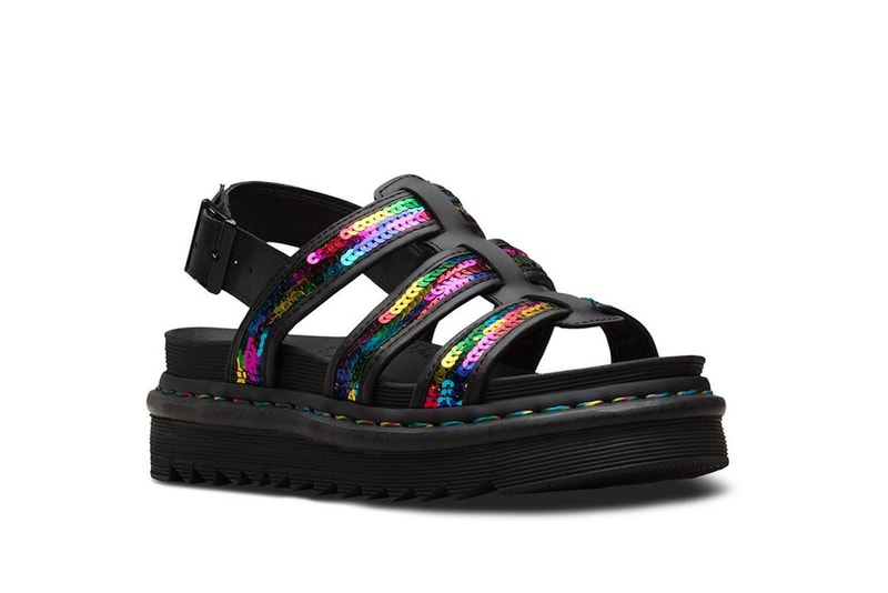 Dr. Martens Sandal Collection Festival Season Shoe Footwear Colorful Leather Silhouettes Straps Summer Concert Outfit Pink Yellow Purple Design Release