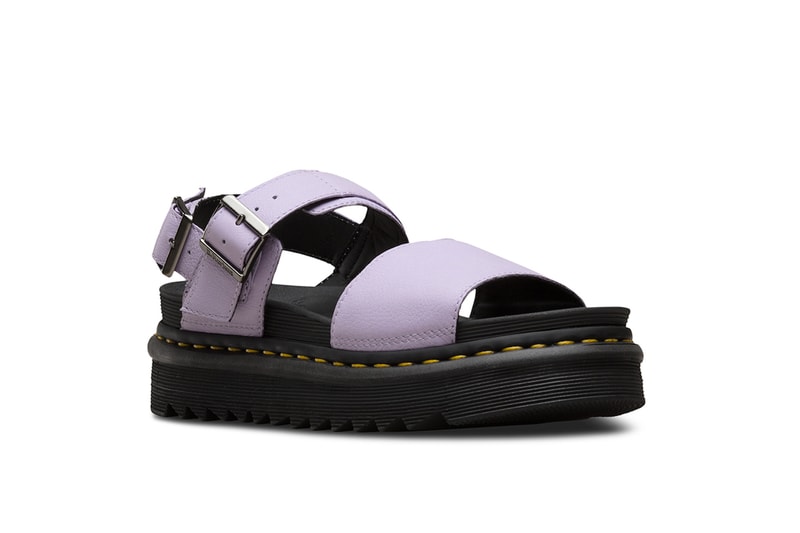 Dr. Martens Sandal Collection Festival Season Shoe Footwear Colorful Leather Silhouettes Straps Summer Concert Outfit Pink Yellow Purple Design Release