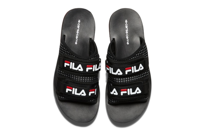 FILA x 10 Corso Como Logo Sneaker Slides Release Black White Footwear Collection