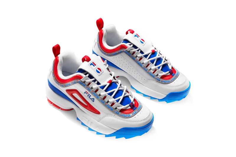 FILA x Pepsi Capsule Collection Disruptor 2 Red White Blue