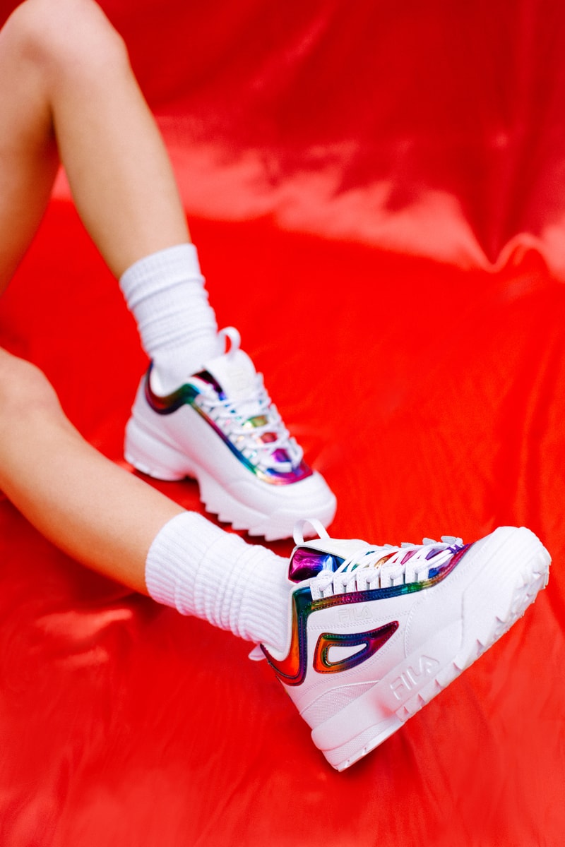 FILA The Phluid Project Disruptor White Rainbow