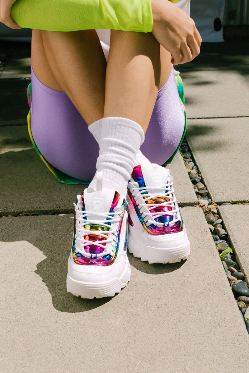 FILA The Phluid Project Disruptor White Rainbow