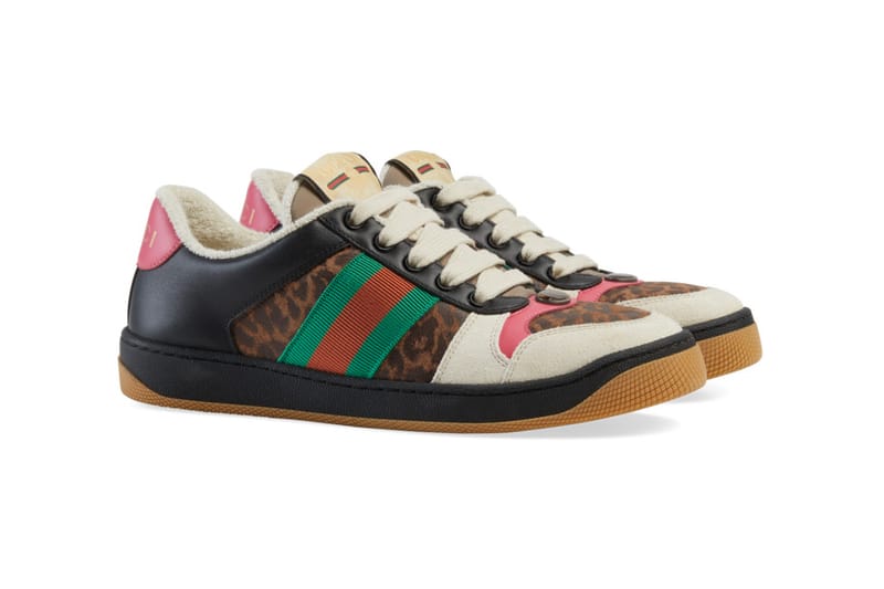 gucci leopard trainers