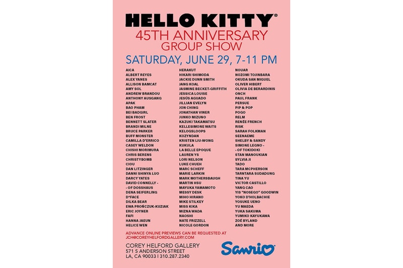 Hello Kitty Boy 45th Anniversary Group Art Show LA Mayuka Yamamoto Painting