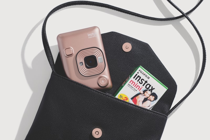 Fujifilm Instax Hybrid Instant Camera Rose Gold Print Out Polaroid Sound Feature White Black Photos Photography 