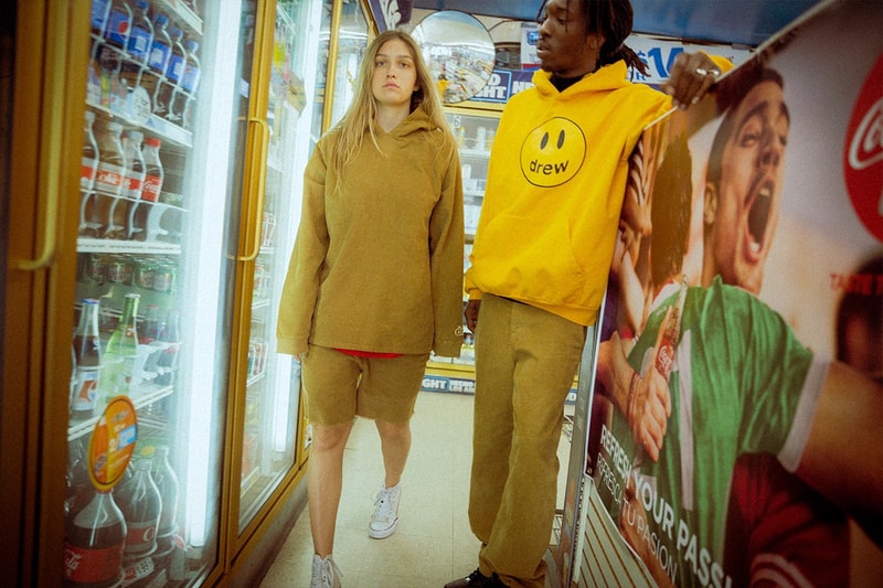 Drew House Lookbook Hoodie Yellow Corduroy Jacket Shorts Tan