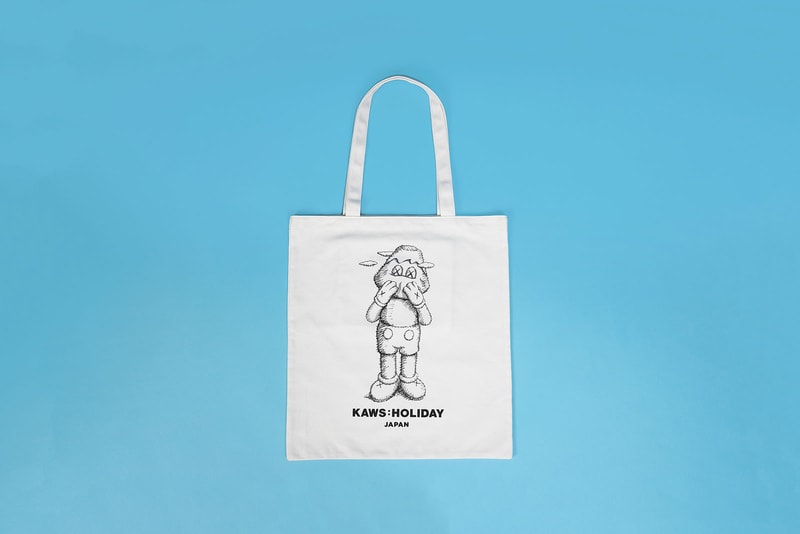 KAWS AllRightsReserved Japan Collection Drop T-shirt Tote Collectibles Pastel Blue Pink Gray Black White Figurines Pin Mugs Cups Plush