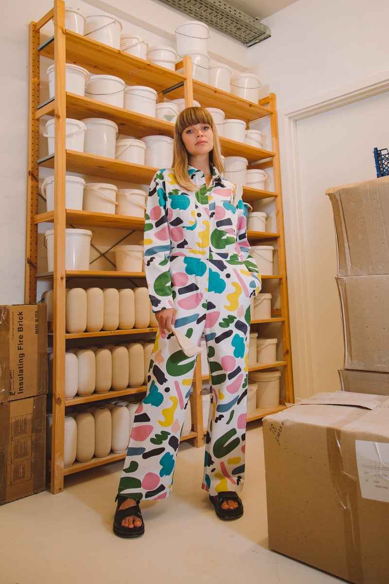 Studio Arhoj x Lazy Oaf Boiler Suit White Pink Green