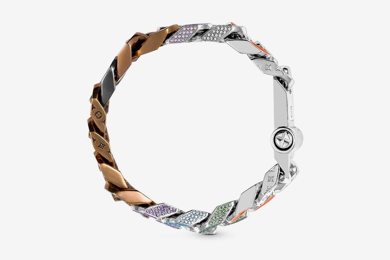Louis Vuitton Virgil Abloh Spring Summer 2019 Monogram Bracelet Brown Silver