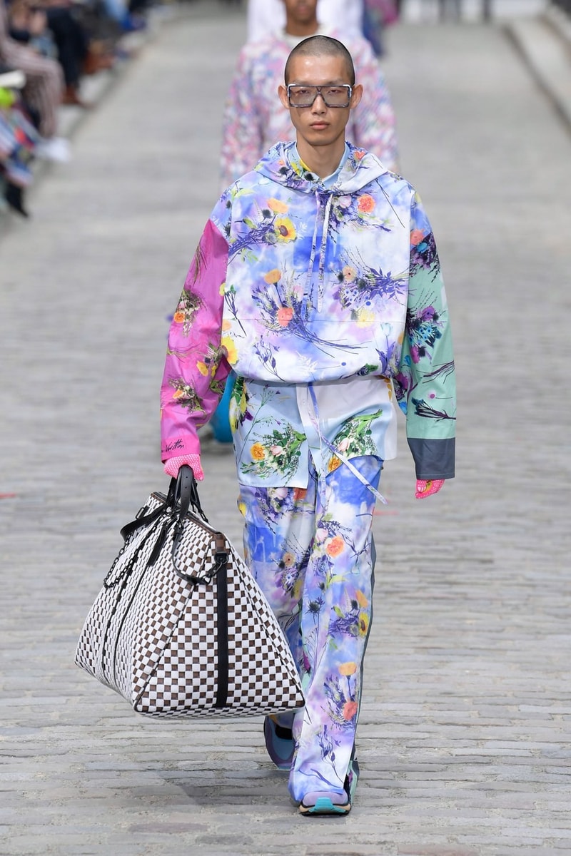 Louis Vuitton Virgil Abloh Spring Summer 2020 Paris Fashion Week Men's Show Collection Hoodie Pants Blue Purple Pink