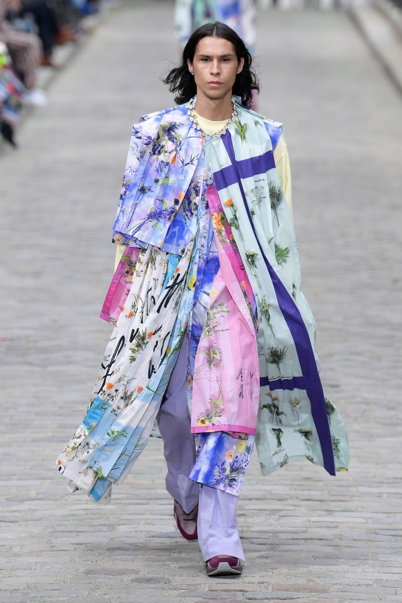 Louis Vuitton Virgil Abloh Spring Summer 2020 Paris Fashion Week Men's Show Collection Coat Blue Pink