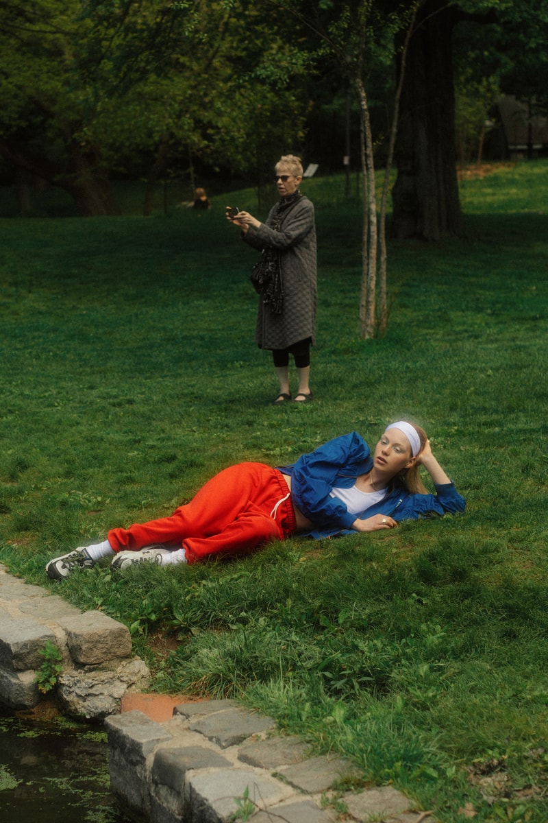 The Concept NY Vintage Summer Editorial Sweatpants Red Jacket Blue Shirt Headband White