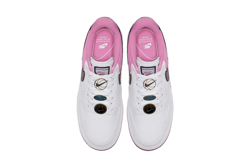 Nike Air Force 1 Sneaker Trainer "China Rose" Lacelocks Pink White Black Swoosh Shoe Footwear Releases Where To Buy Air Force 1 Sneaker