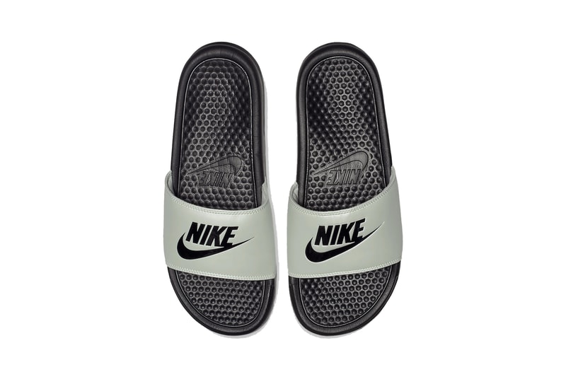 Nike Benassi Logo Slides Pink/White Summer Drop Black Sandal Pool Shoe Slippers Streetwear 
