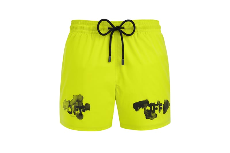 off white beach shorts