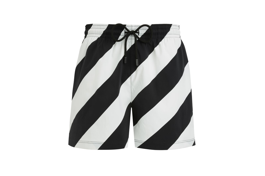 Vilebrequin x Off White Collaboration Swim Shorts Floral Black White
