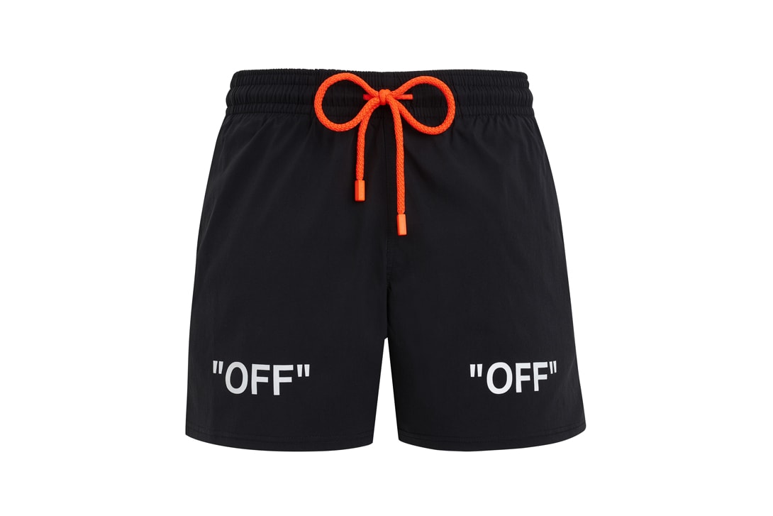 Vilebrequin x Off White Collaboration Swim Shorts Floral Black White