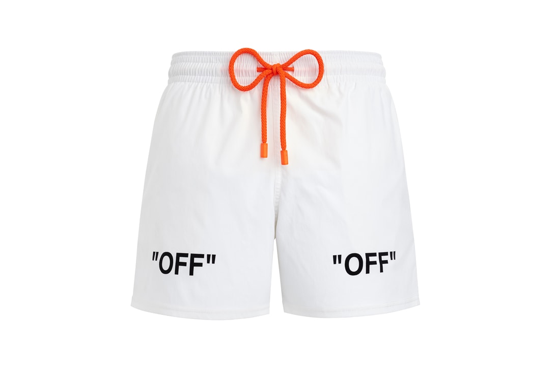 Vilebrequin x Off White Collaboration Swim Shorts Floral Black White