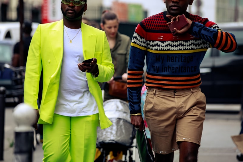 Paris Fashion Week Men's Spring Summer 2020 Street Style Jacket Black Shirt White