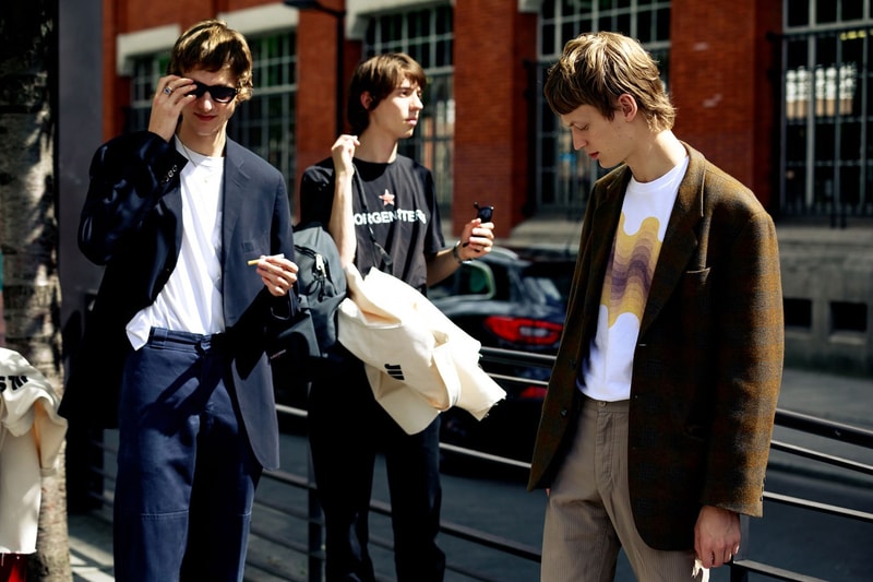 Paris Fashion Week Men's Spring Summer 2020 Street Style Jackets Blue Brown