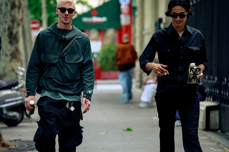 Paris Fashion Week Men's Spring Summer 2020 Street Style Jacket Green Pants Black